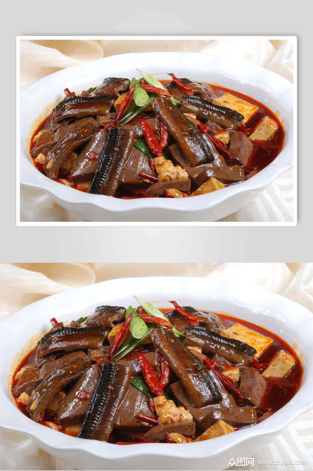 血旺鳝段美食食物图片