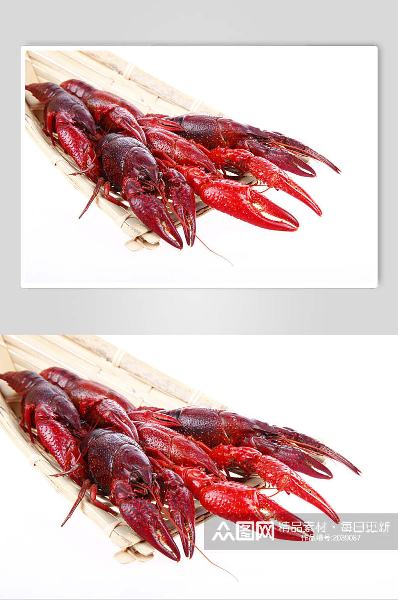 新鲜麻辣小龙虾食物摄影图片素材