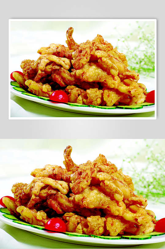 椒鹽炸蘑菇高清圖片