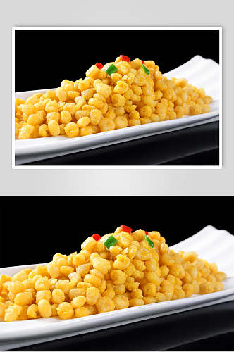 新鲜美味金黄金沙玉米餐饮食品图片