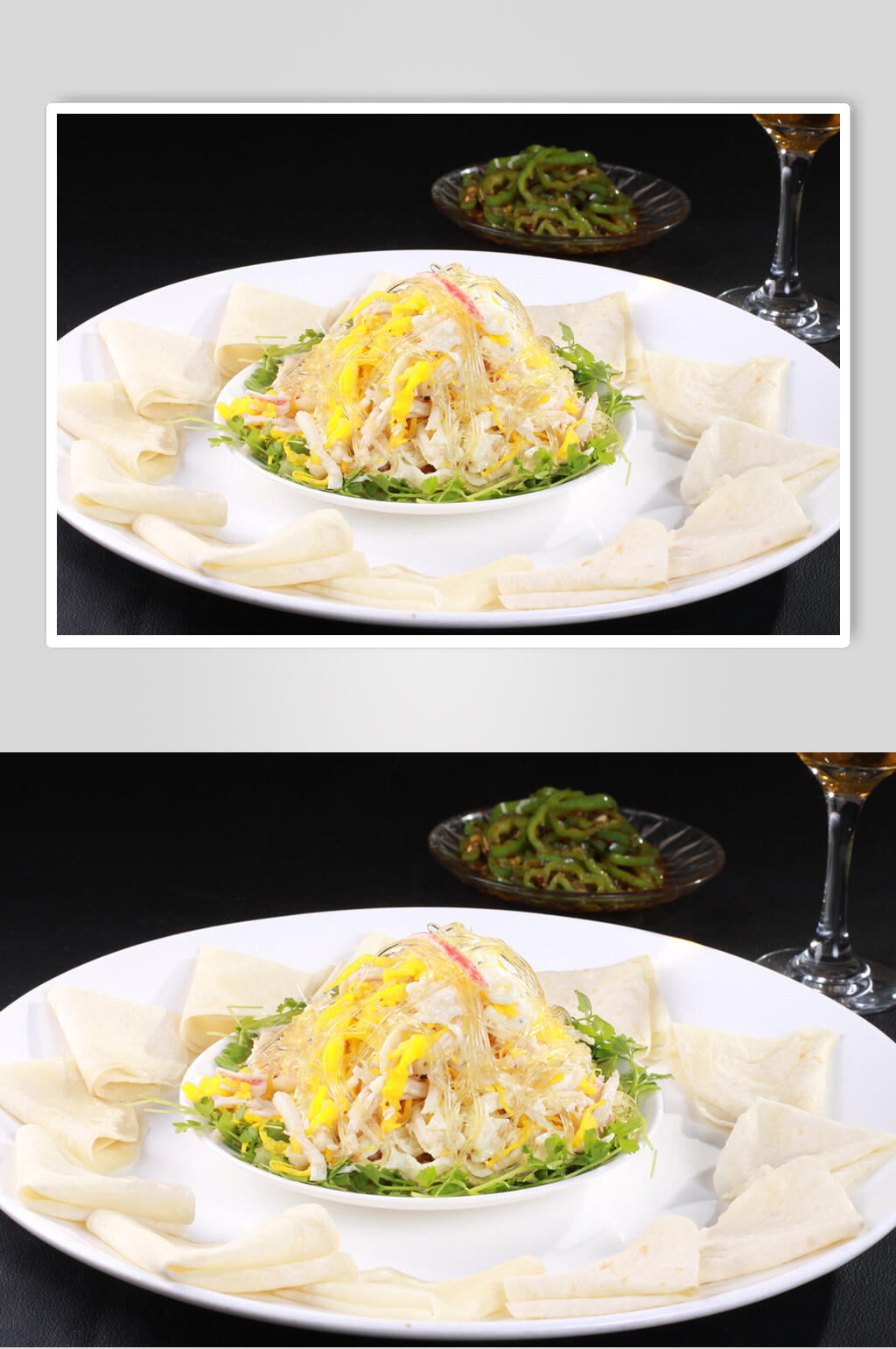 桂花蟹柳美食摄影图片素材