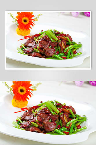 香炒腊牛肉美食食品图片
