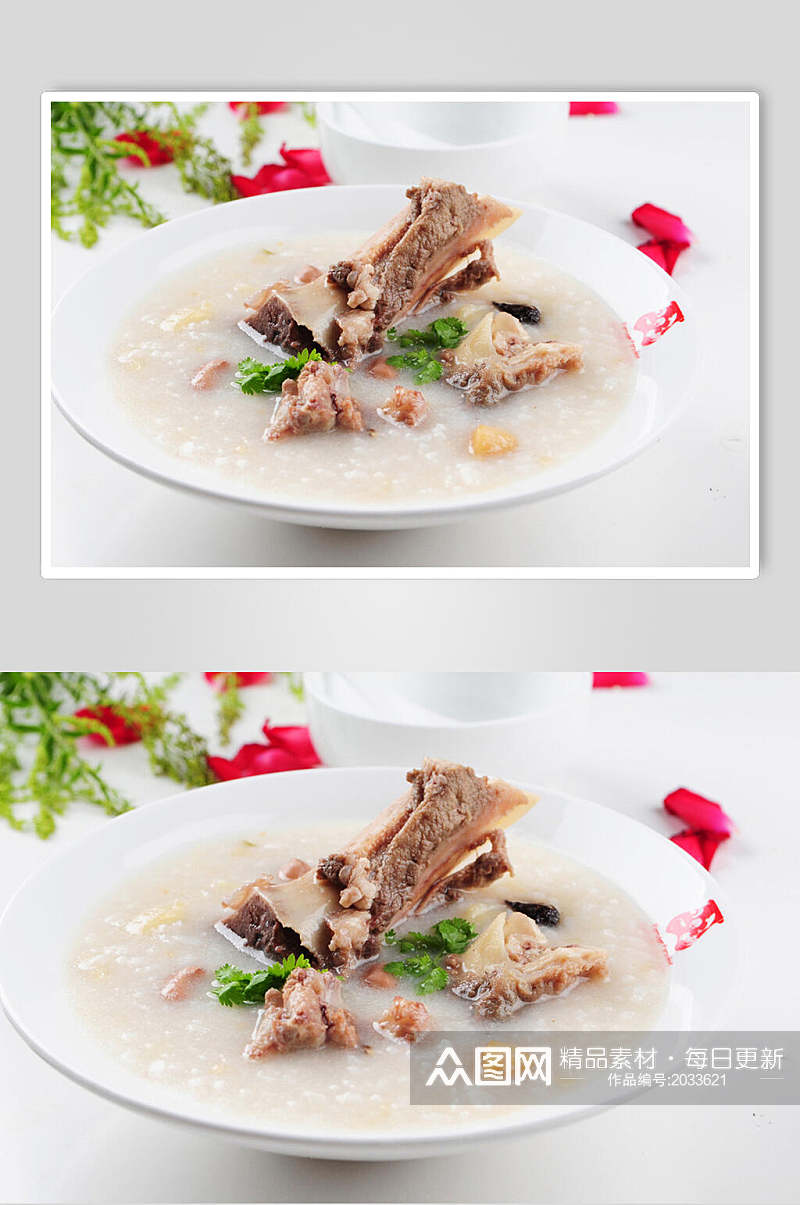咸猪骨粥食物图片素材