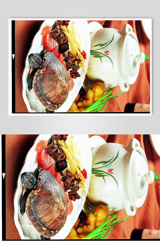 木棉花煲草龟食物摄影图片