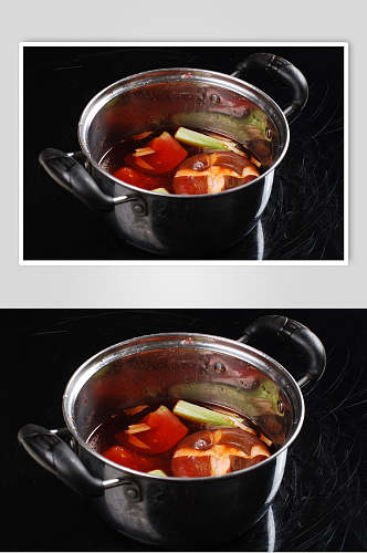 番茄锅底美食食品图片