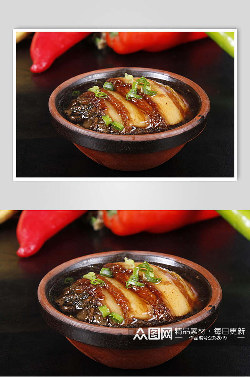 小碗蒸梅菜扣肉美食摄影图片素材