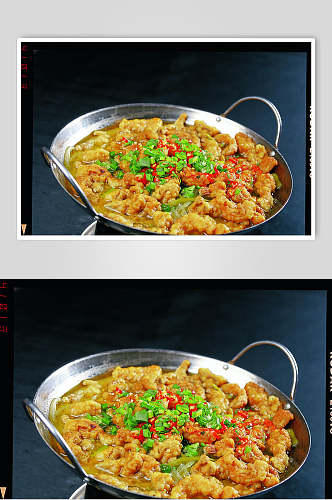 酸菜炖酥肉食物摄影图片