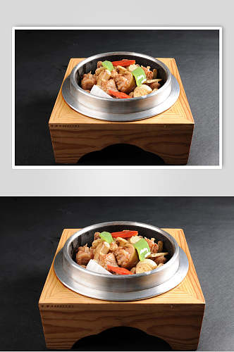 石锅鸡中翅美食食品图片