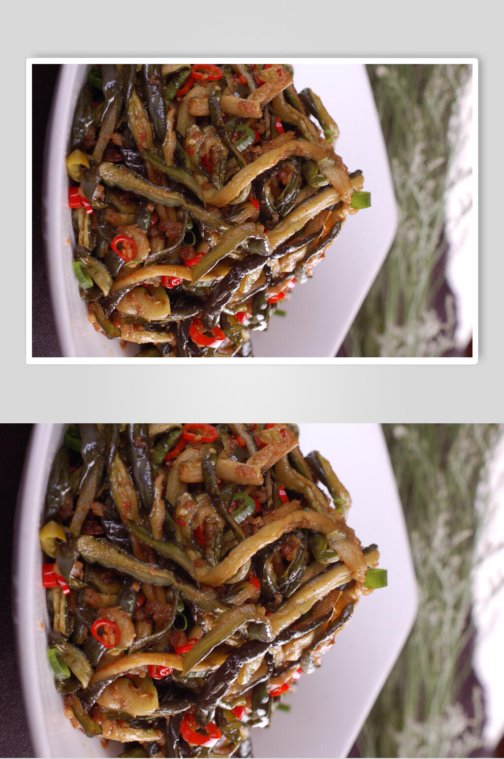 热菜小炒黄瓜干美食摄影图片素材