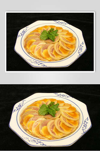 香浓美味蛋黄鸭卷美食摄影图片