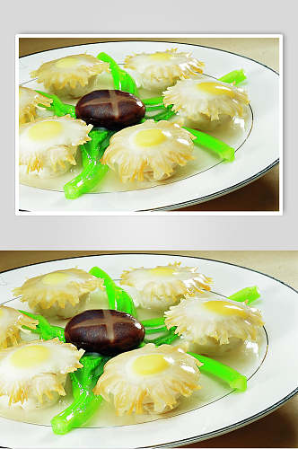 菊花元贝盅美食食物图片