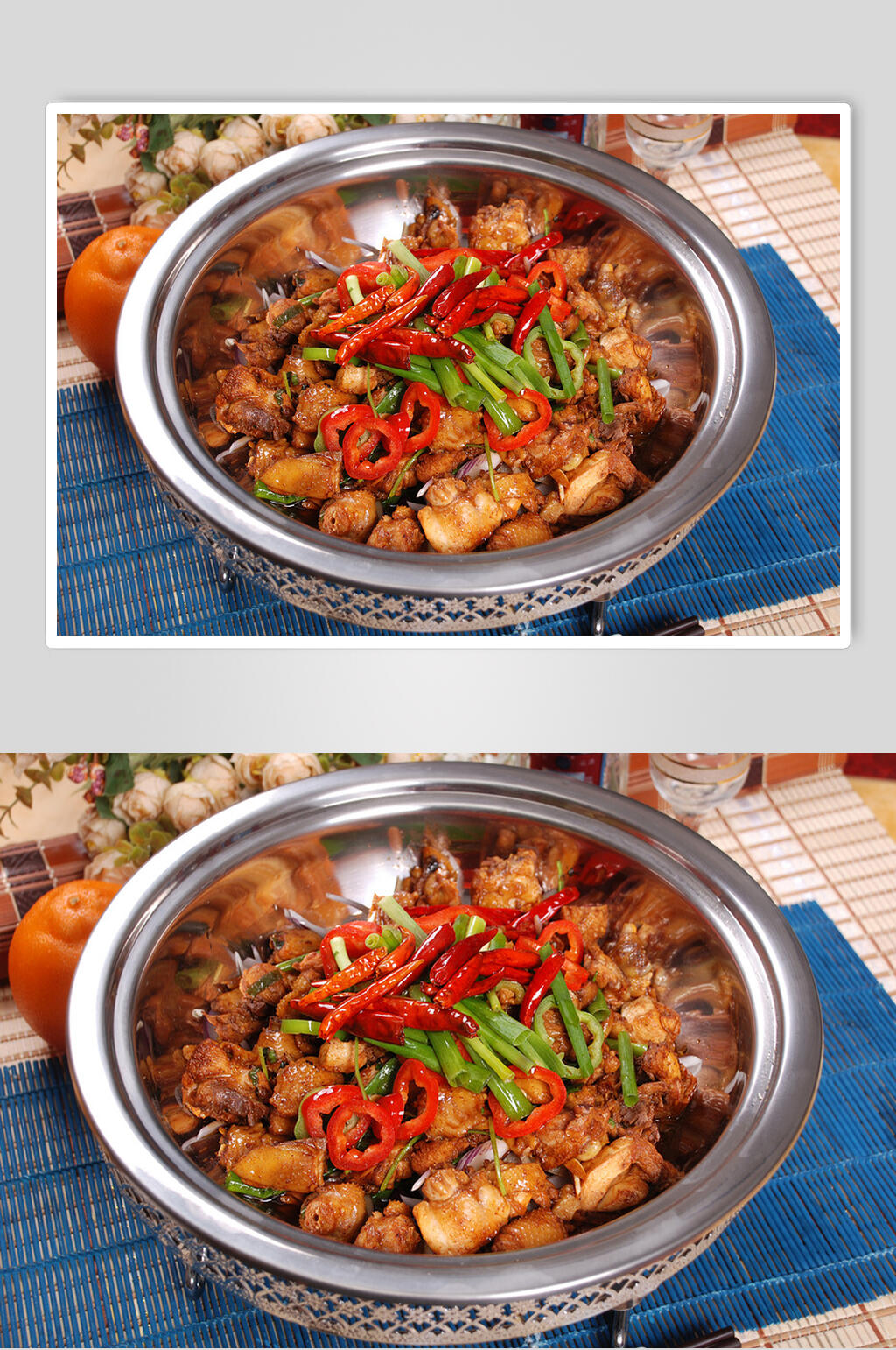 农家生炒鸡美食摄影图片素材
