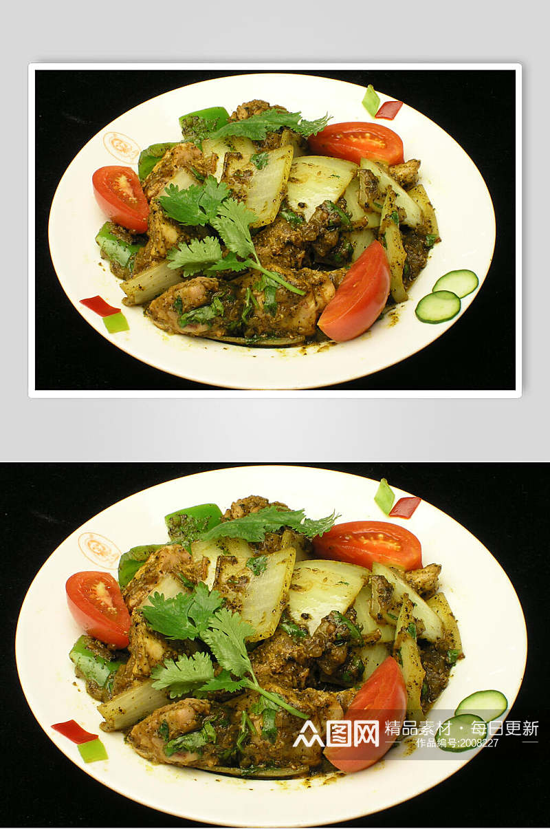 黑椒咖喱鸡食品高清图片素材