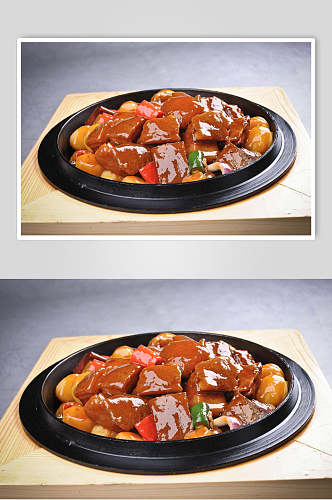 毛氏红烧肉焖板栗美食图片