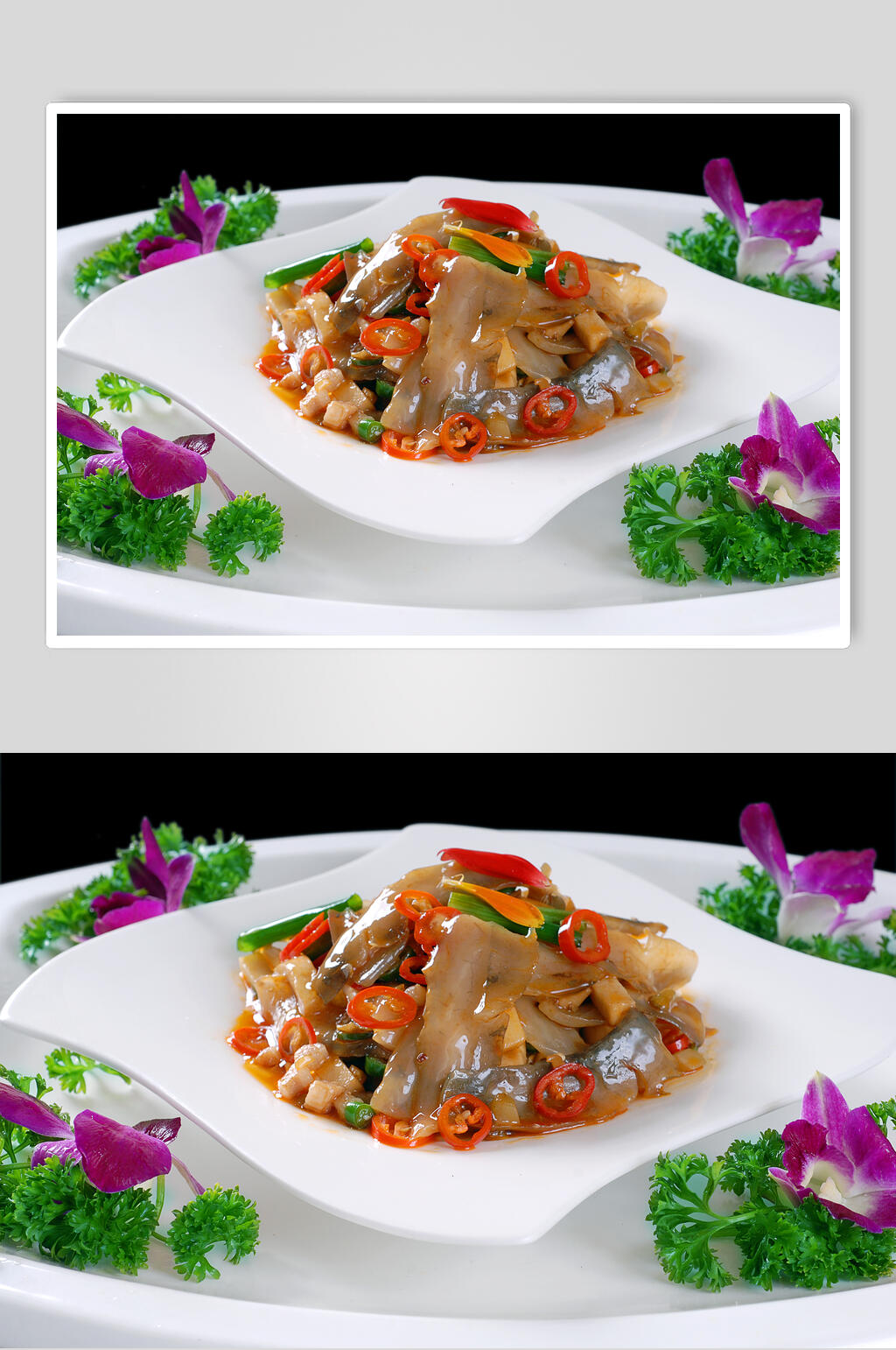 新鲜美味家常裙边食品图片素材