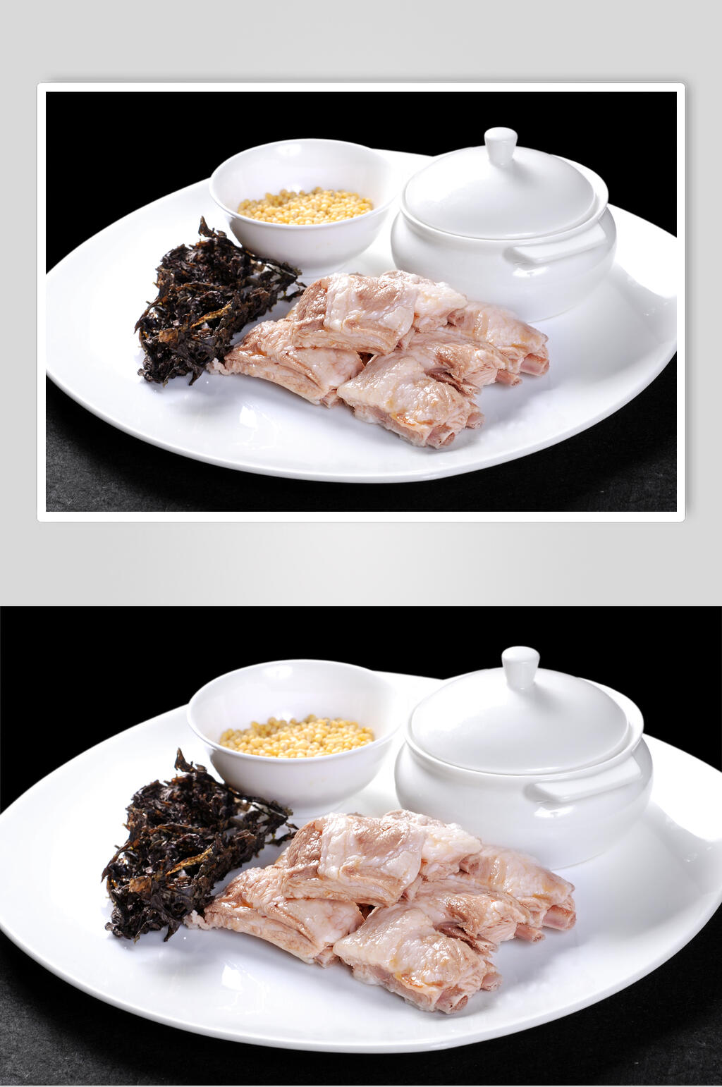 湯品紫菜綠豆排骨湯美食攝影圖片素材
