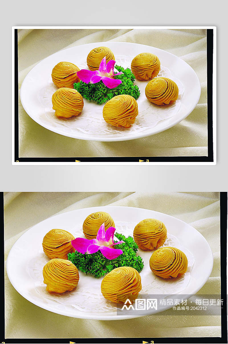 旋风粟子酥美食食物图片素材