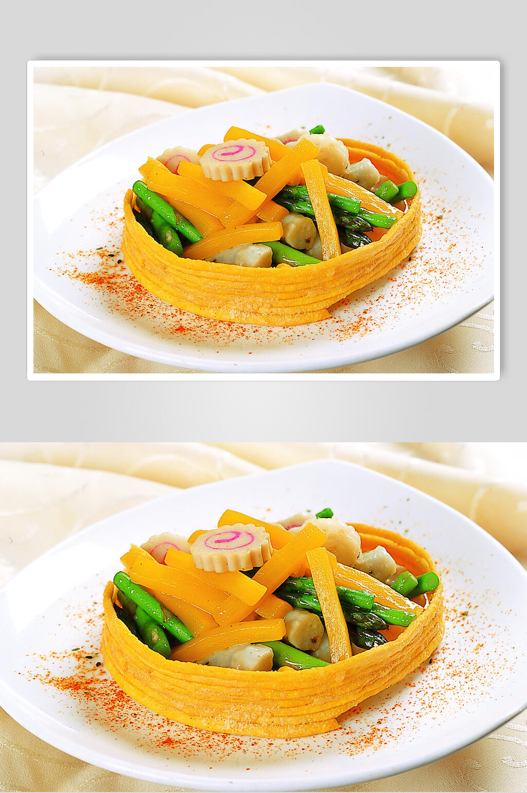 鱼村手抓卷美食摄影图片素材