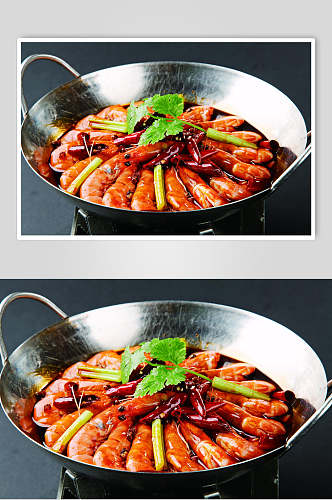 海鲜香锅虾食物图片
