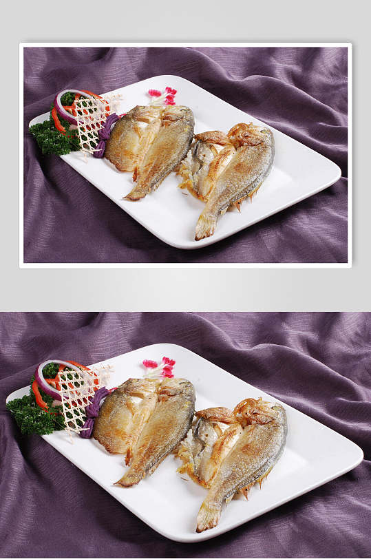 孜然烤黄鱼例美食食物图片