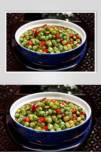 椒香青豌豆高清图片