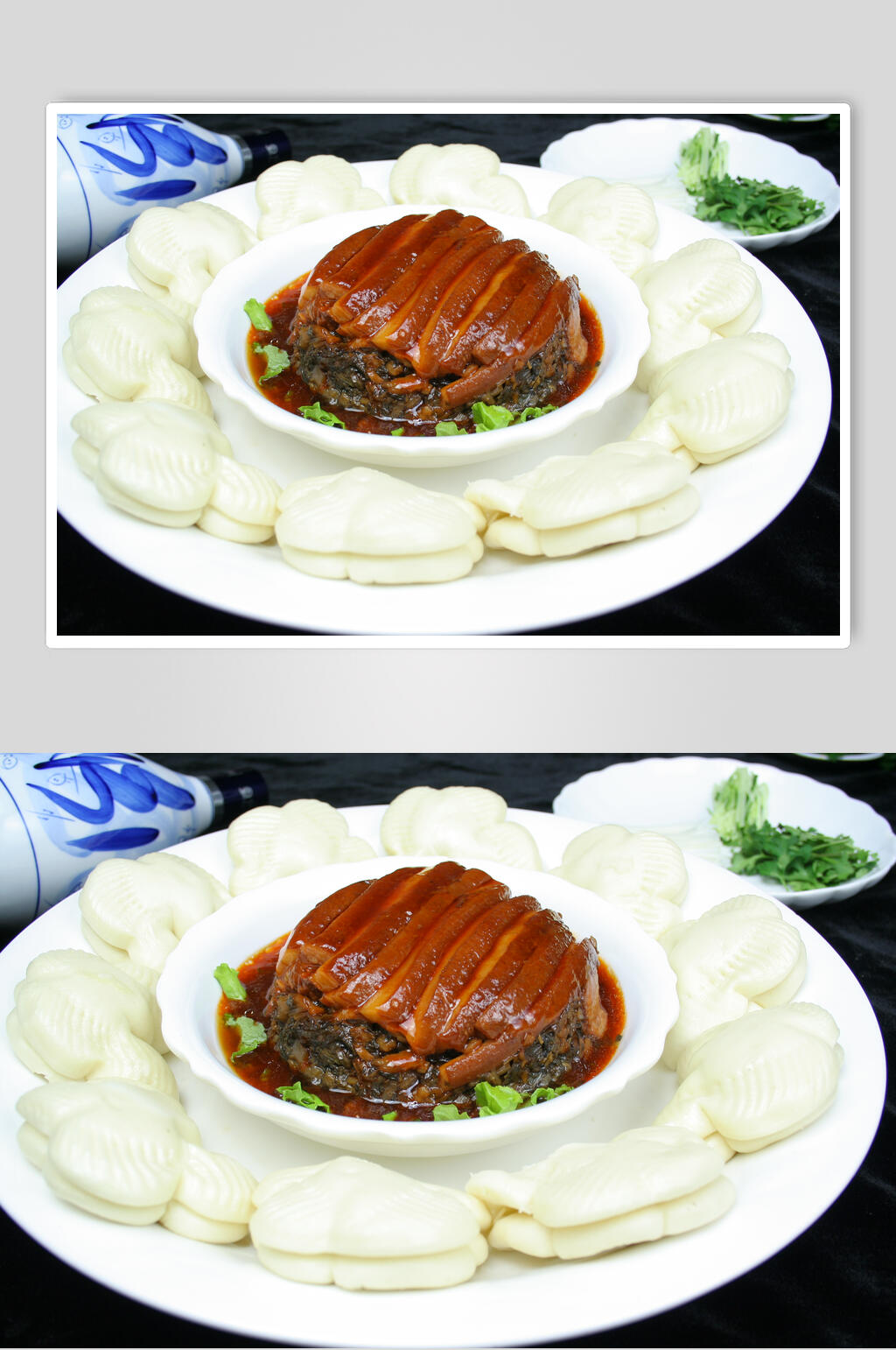 晋香酥肉夹饼食品图片素材