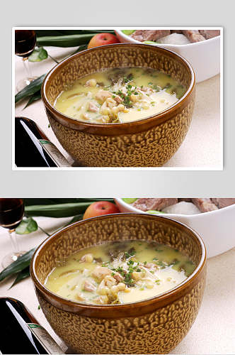 汤类豆瓣猪肚汤美食摄影图片