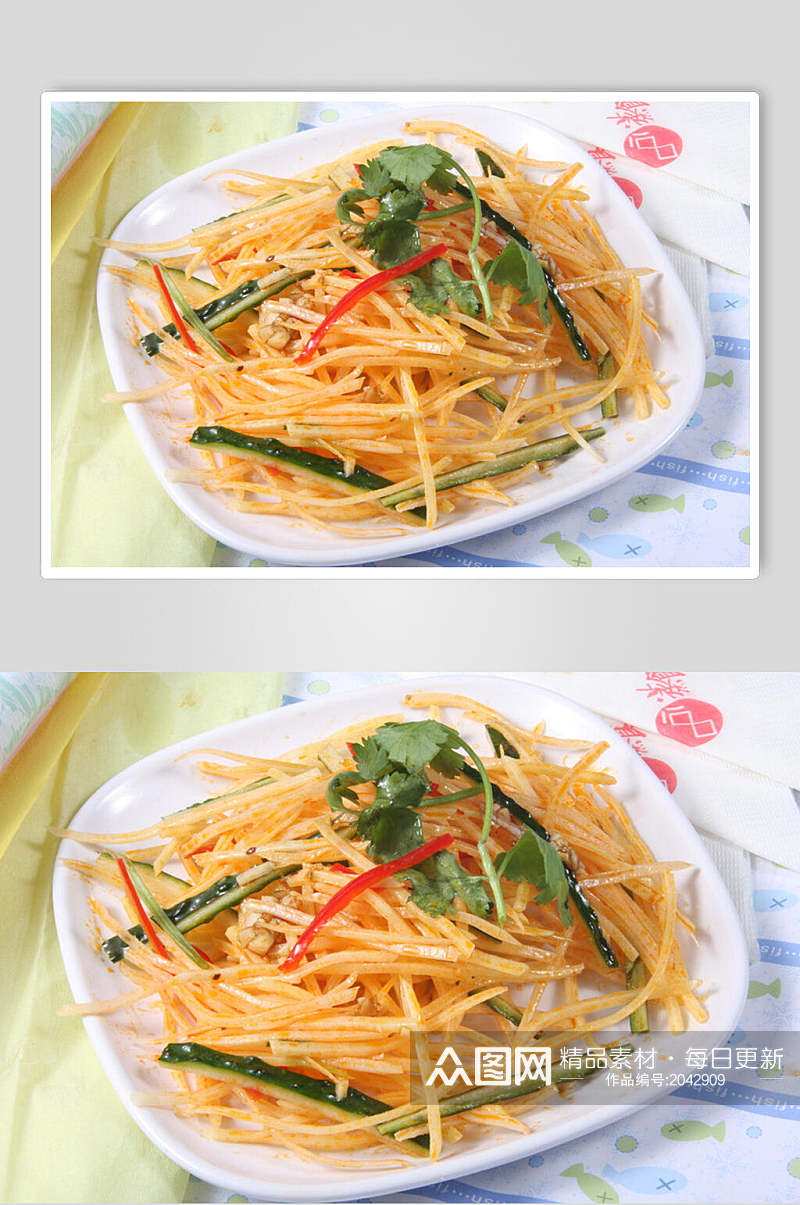 新鲜酸辣土豆丝餐饮食品图片素材