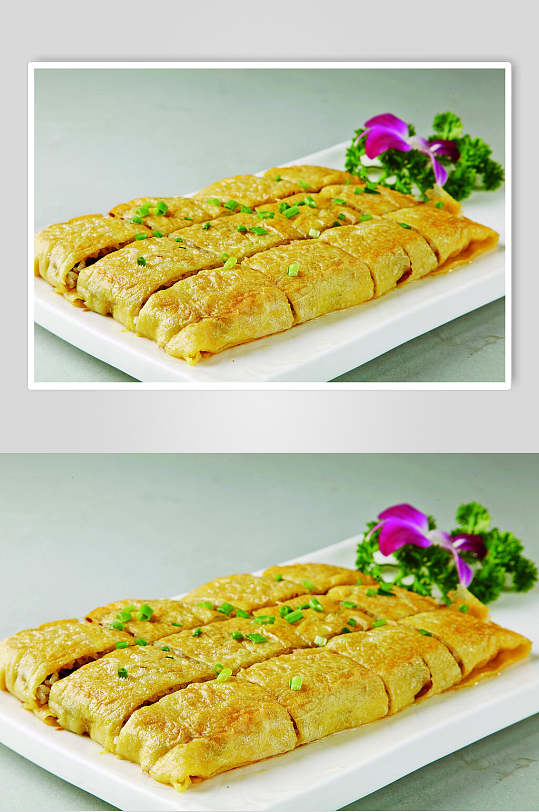 三鲜豆皮美食食品图片