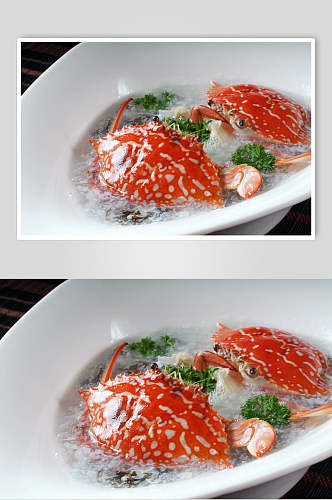紫菜兰花蟹美食摄影图片