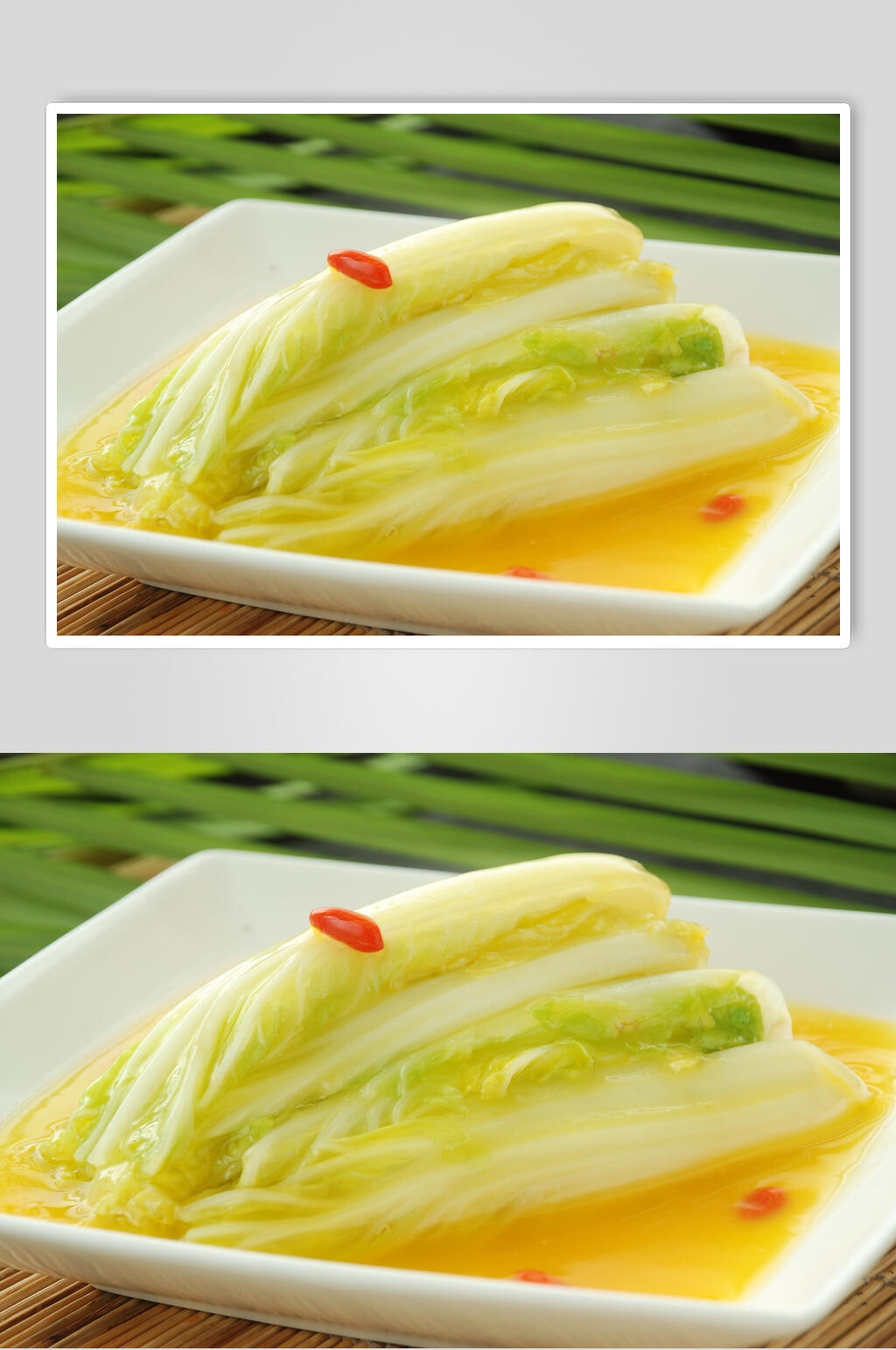 素白菜鸡汁娃娃菜美食摄影图片素材