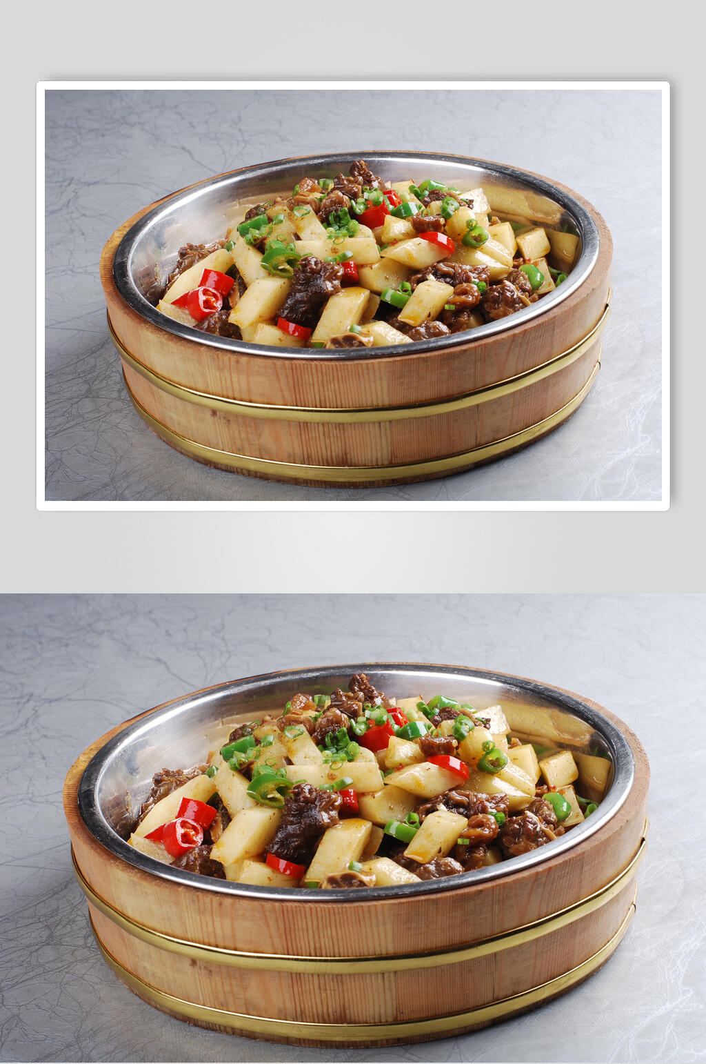 大盆牛腩烧土豆美食图片素材