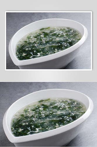 海藻豆腐羹摄影图片