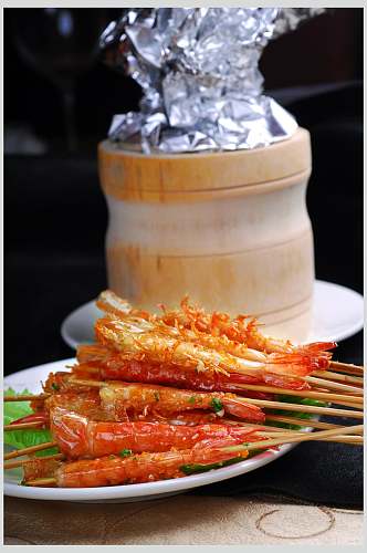 烧烤海鲜串串虾餐饮食品图片