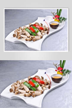 小炒蟹味菇美食图片