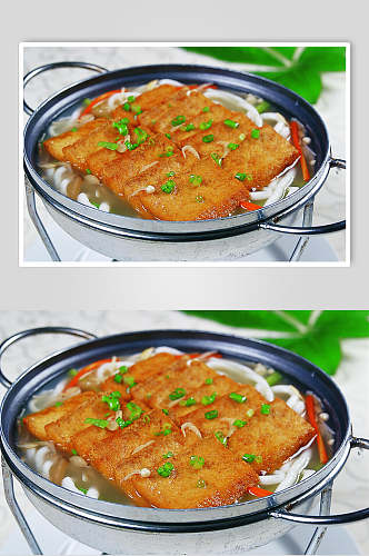 锅仔鱼面鱼豆腐食物图片