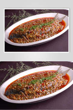 泡姜豆碗鱼美食摄影图片