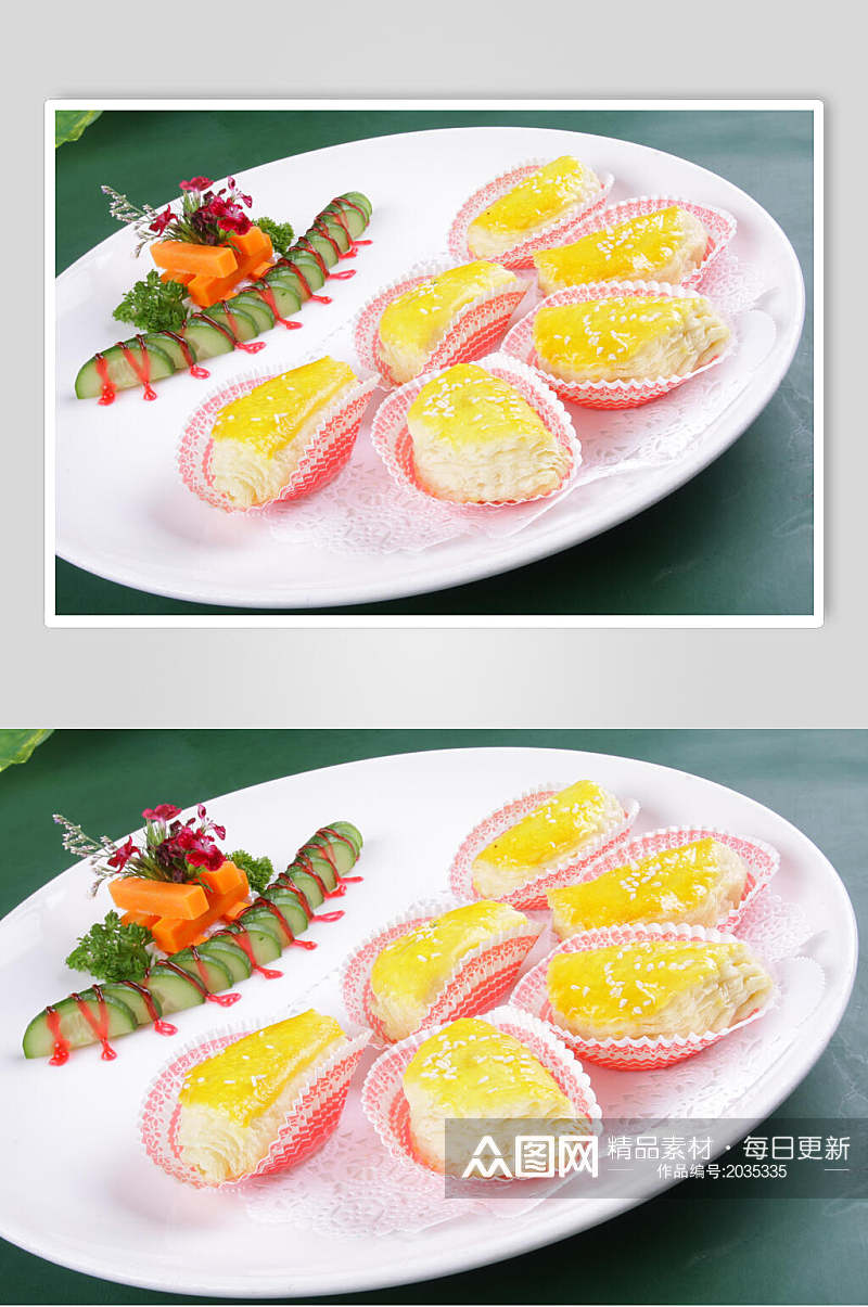 新鲜飘香榴莲酥食品图片素材