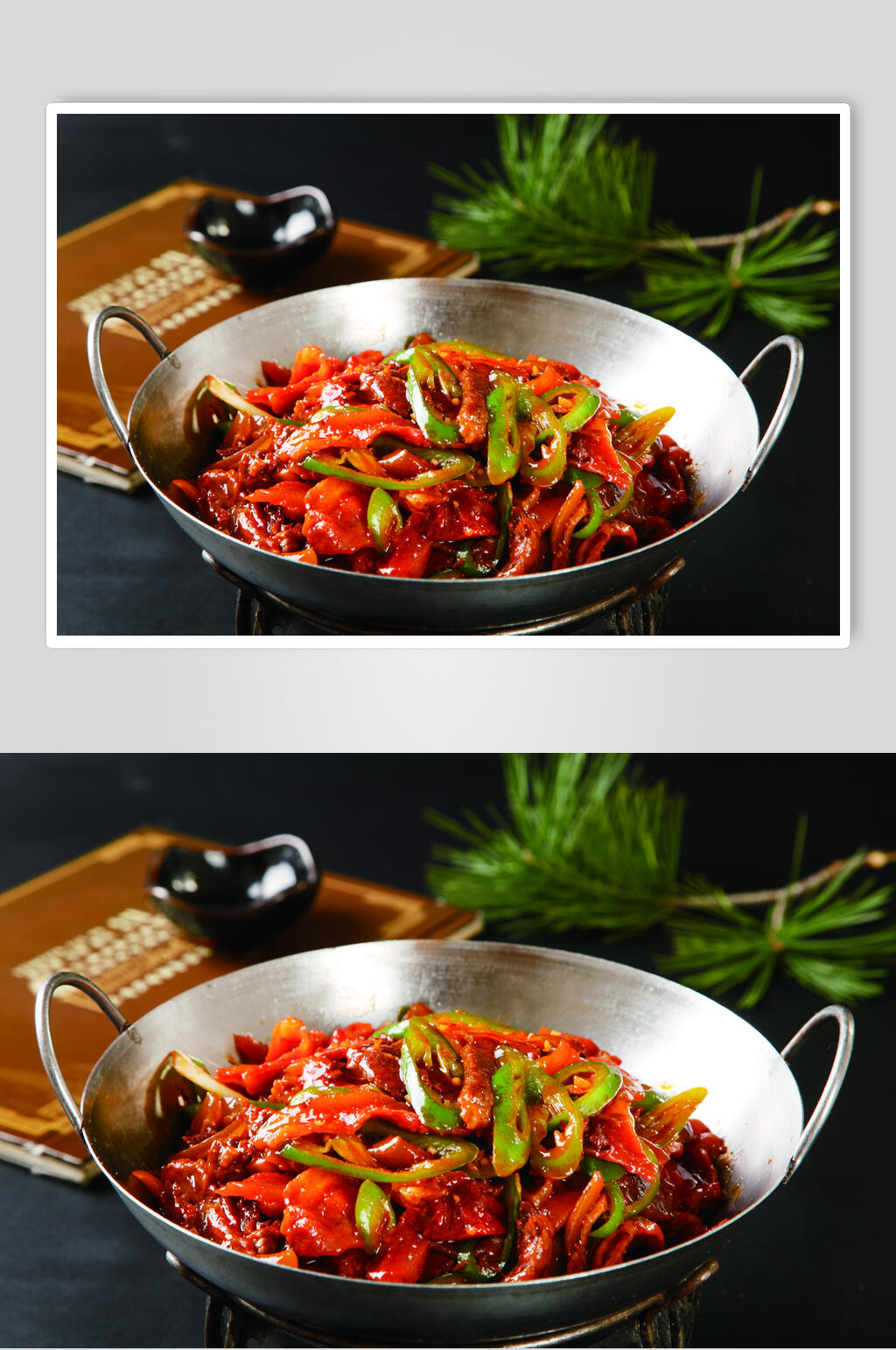 x香辣干锅带皮牛肉美食图片素材