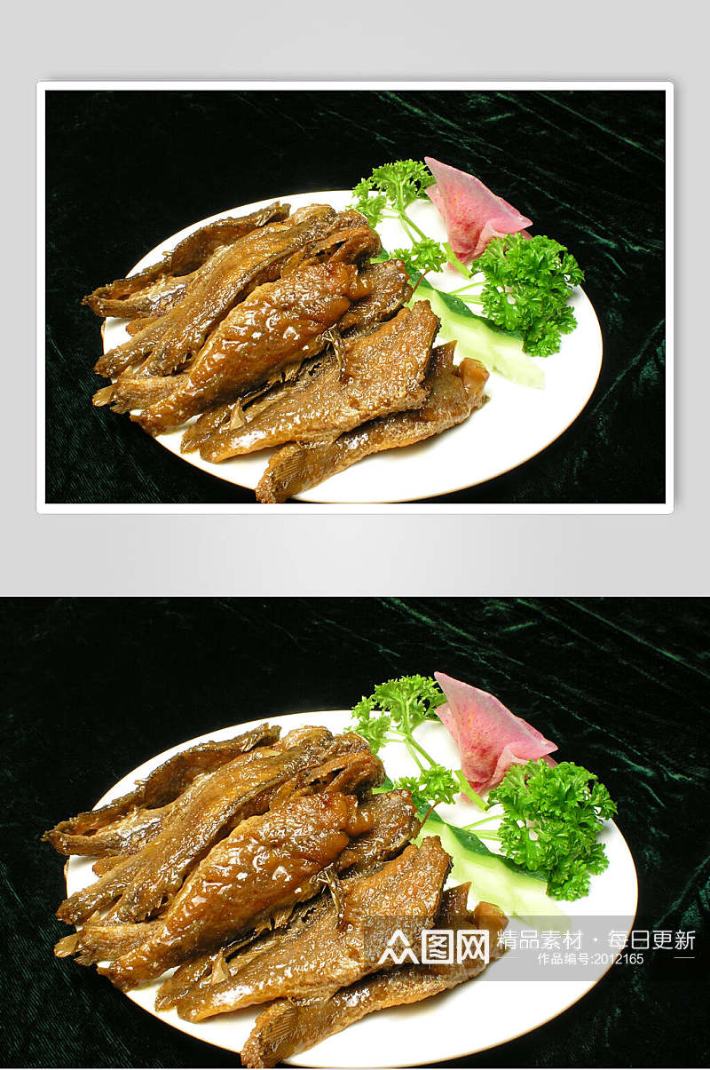 焖酥鱼食品摄影图片素材
