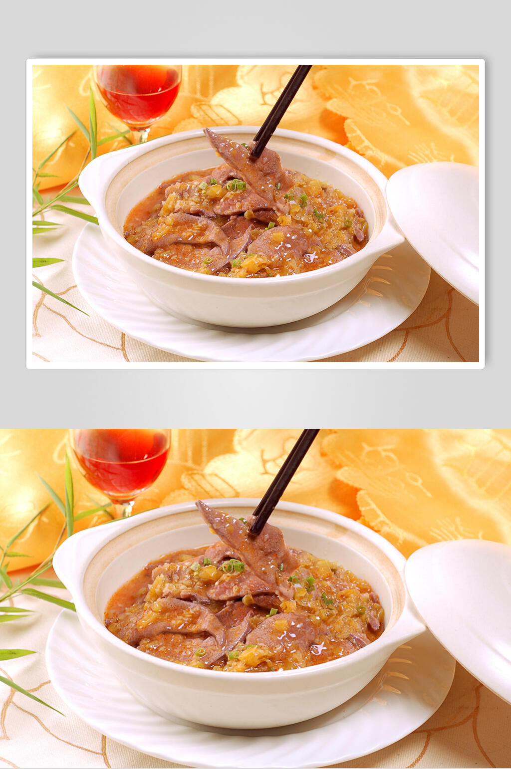 热菜山椒仔肝煲美食图片素材