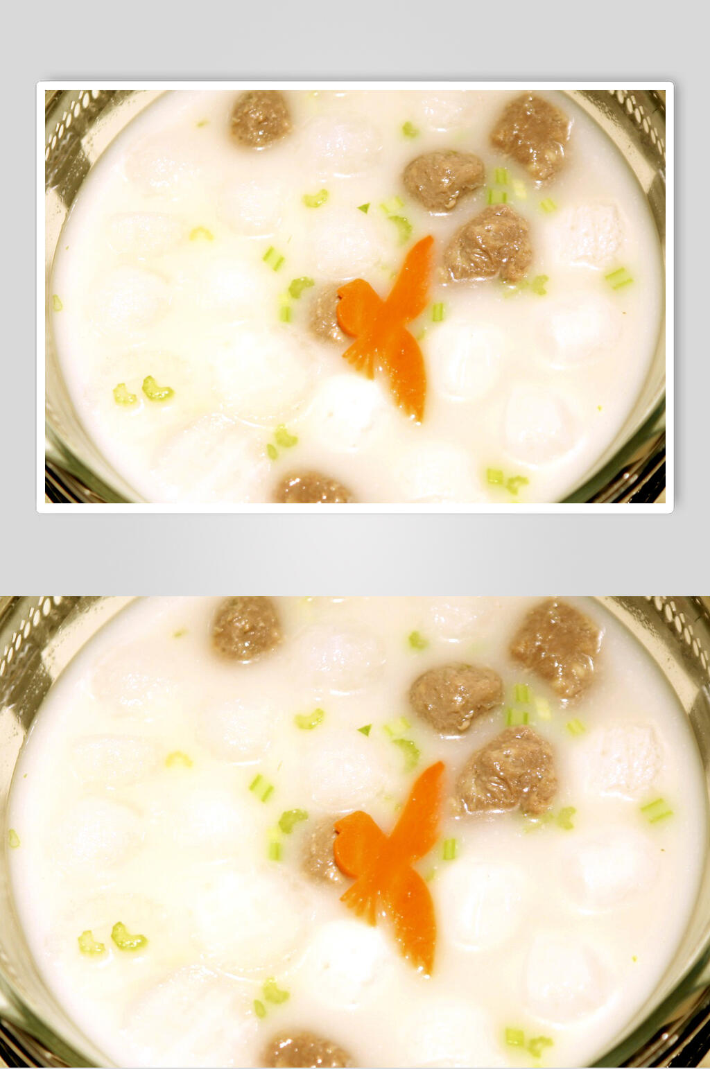 白汤萝卜双丸美食图片素材