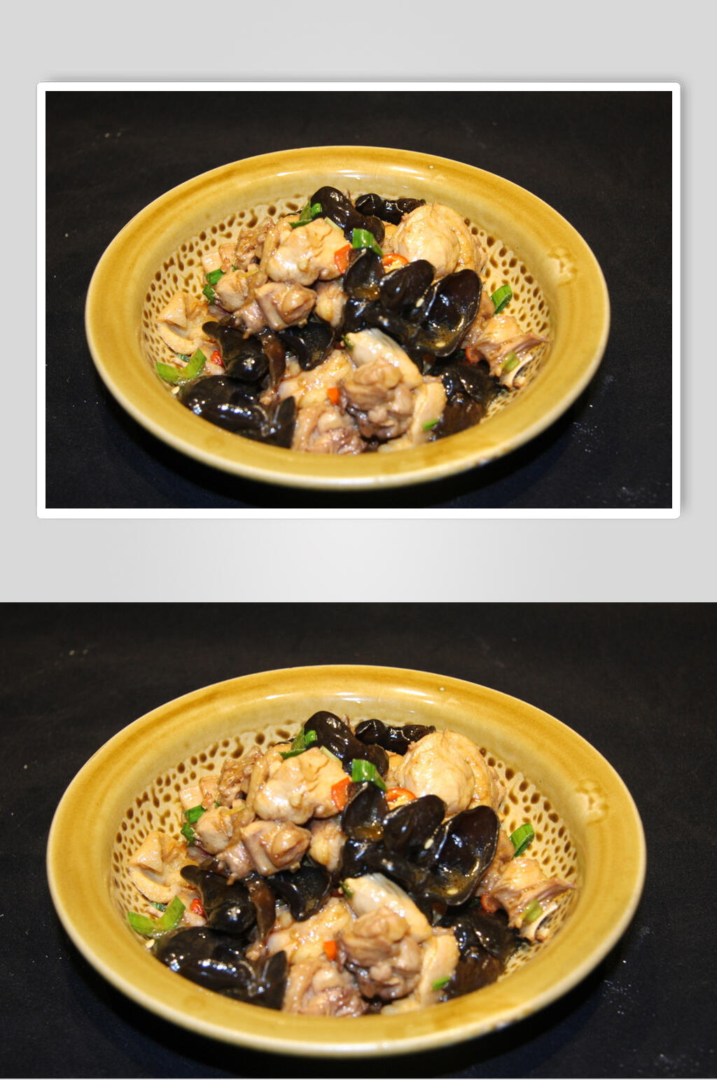 木耳茶油鸡食物摄影图片素材