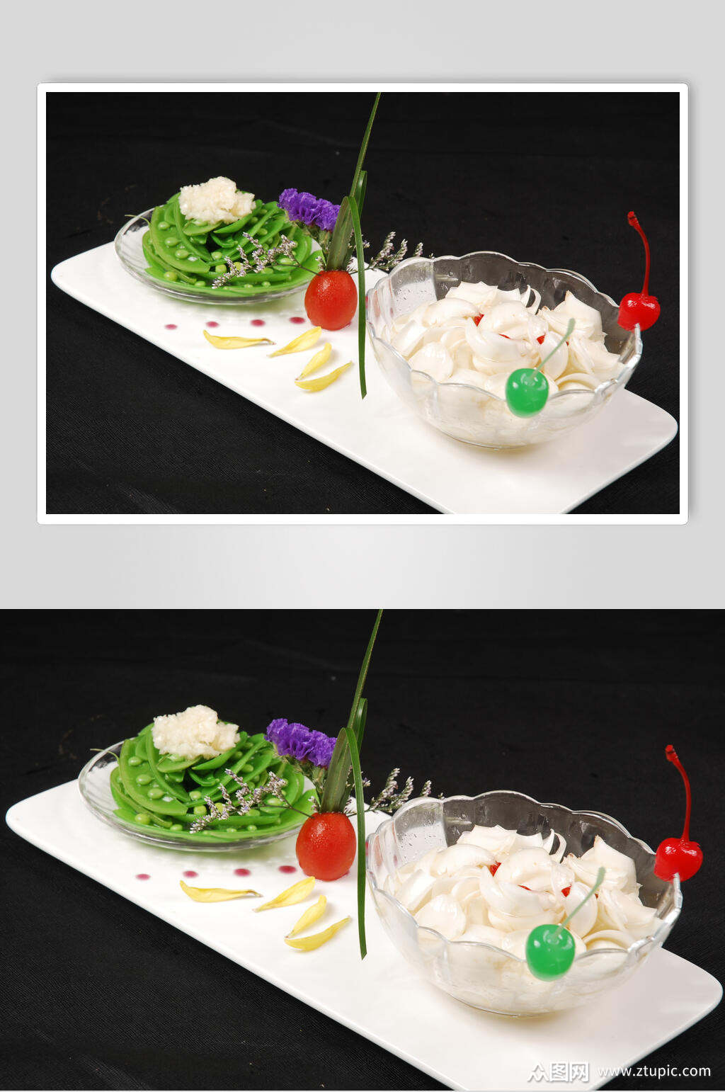 蜜豆百合美食图片素材