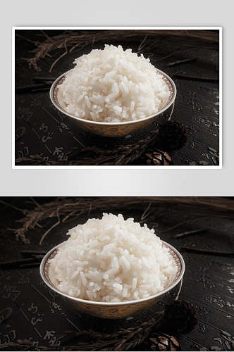 飘香蒸米饭食物图片