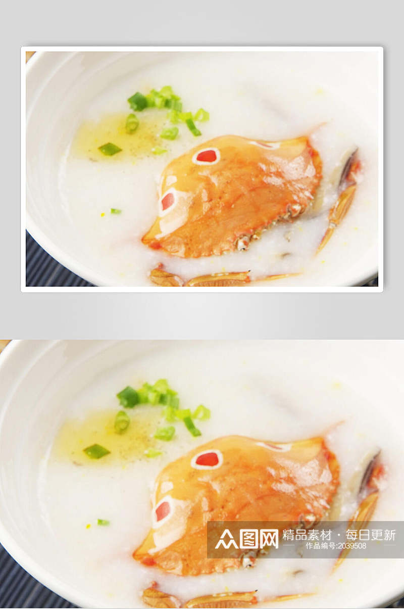 生滚花蟹粥美食食物图片素材