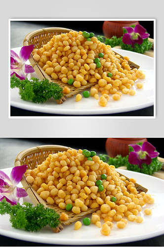 新鲜美味金沙玉米餐饮食品图片