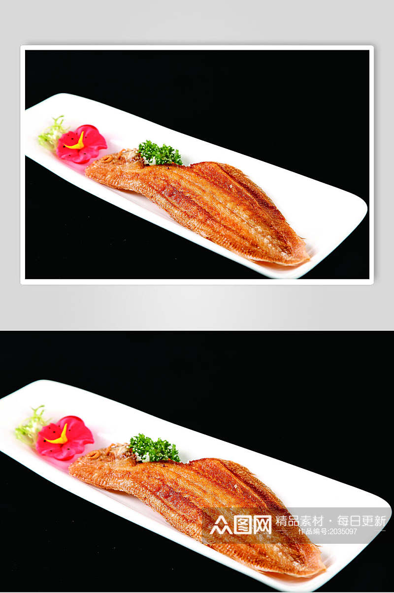 香炸舌头鱼美食食品图片素材