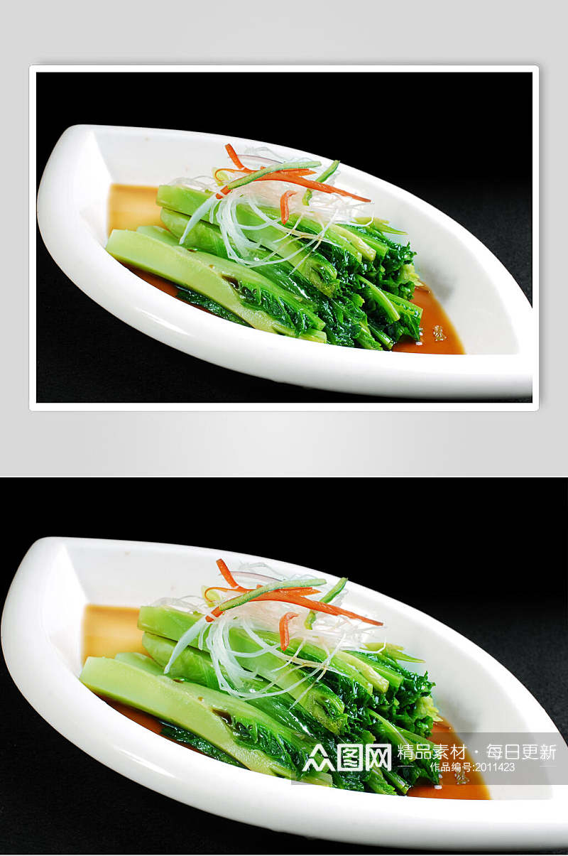 新鲜美味白灼凤尾食品摄影图片素材