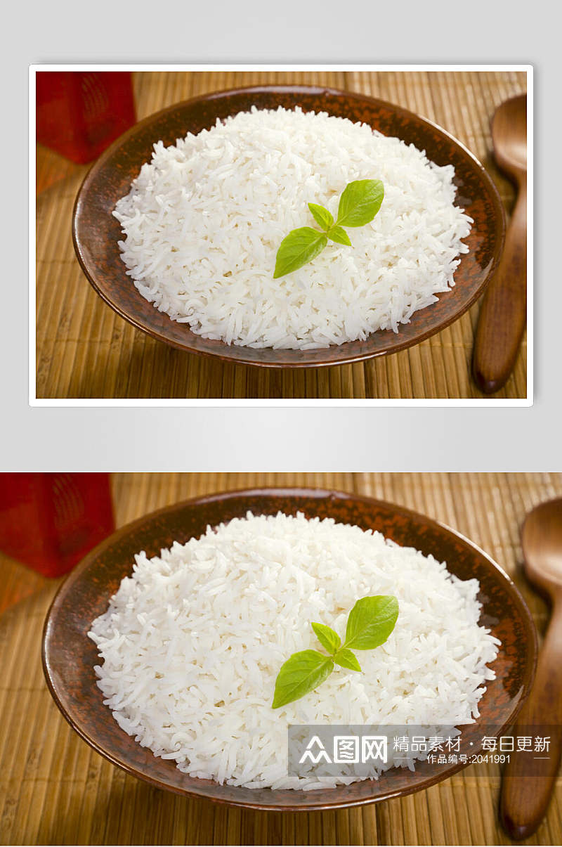 薄荷蒸米饭高清图片素材